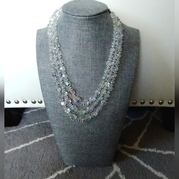 Vintage, Austrian Crystal, Tiered, Choker Necklace - Picture 11 of 16